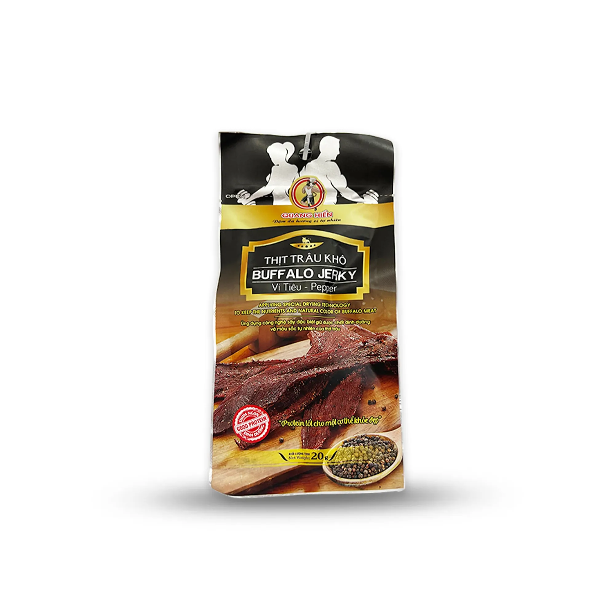 Thịt trâu khô Buffalo Jerky vị tiêu