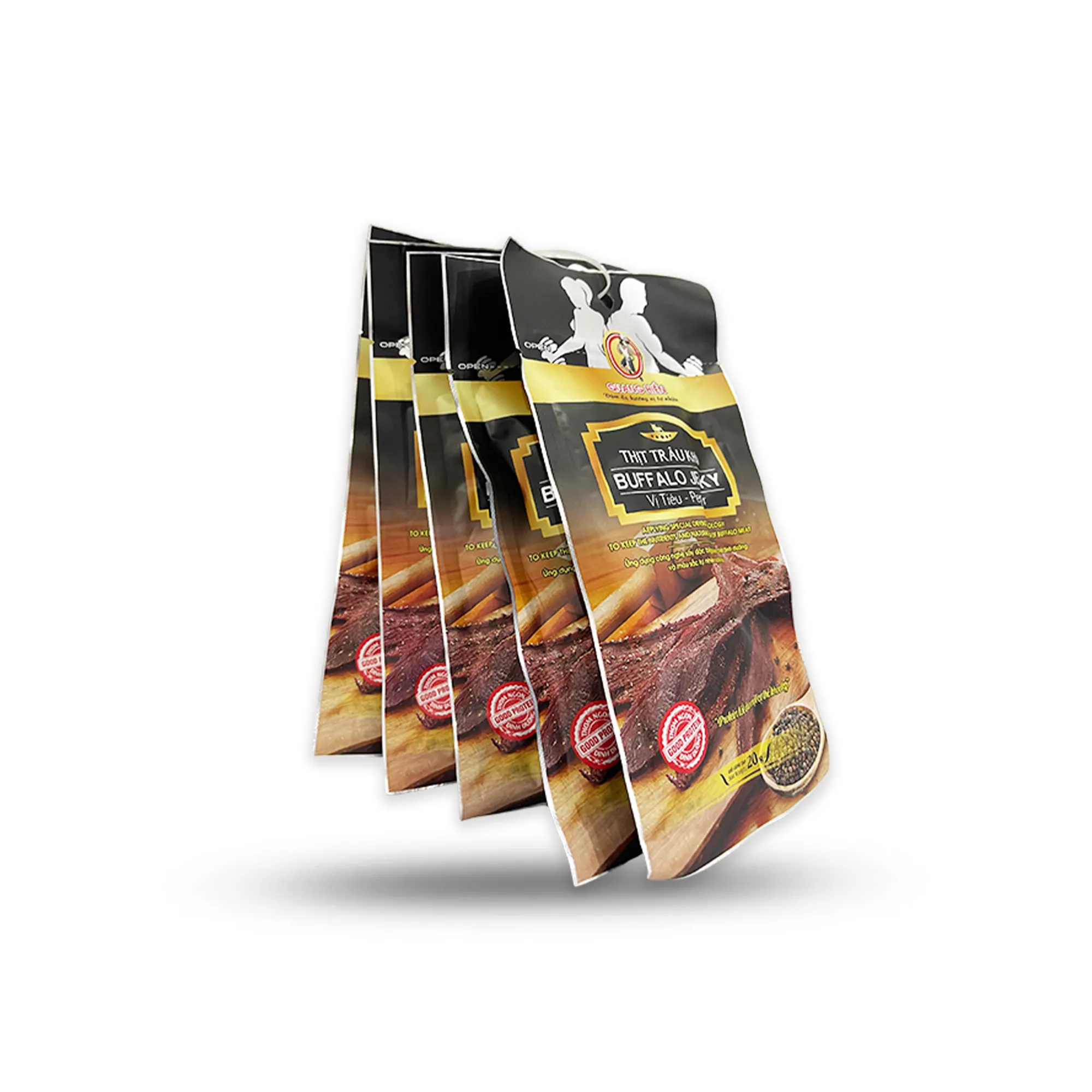 Combo 5 Thịt trâu khô Buffalo Jerky vị tiêu